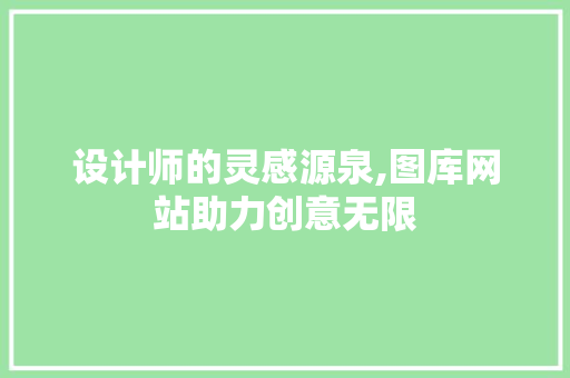 设计师的灵感源泉,图库网站助力创意无限 设计师的灵感源泉,图库网站助力创意无限 必应SEO