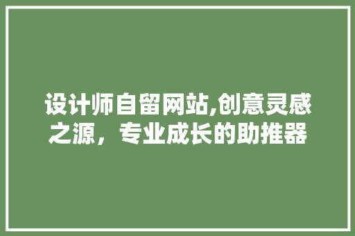 设计师自留网站,创意灵感之源，专业成长的助推器