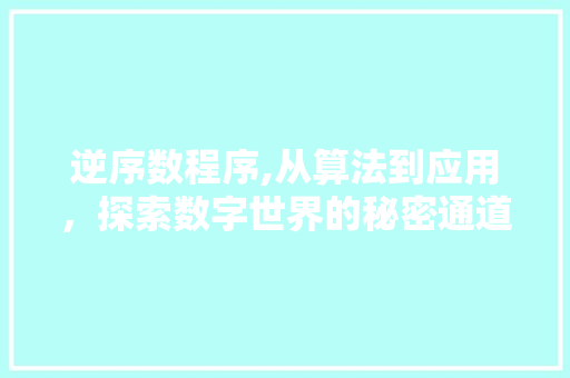 逆序数程序,从算法到应用，探索数字世界的秘密通道 逆序数程序,从算法到应用，探索数字世界的秘密通道 百度SEO