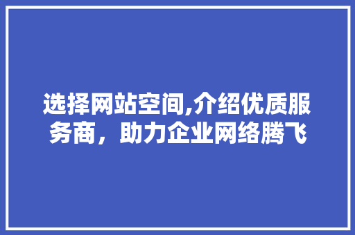 选择网站空间,介绍优质服务商，助力企业网络腾飞 选择网站空间,介绍优质服务商，助力企业网络腾飞 神马SEO