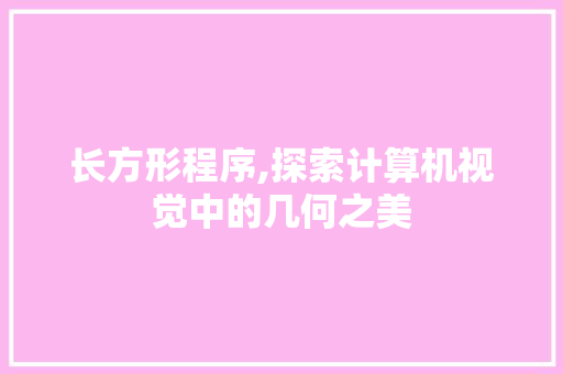 长方形程序,探索计算机视觉中的几何之美