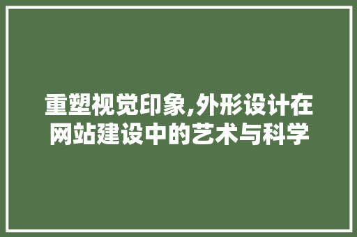 重塑视觉印象,外形设计在网站建设中的艺术与科学