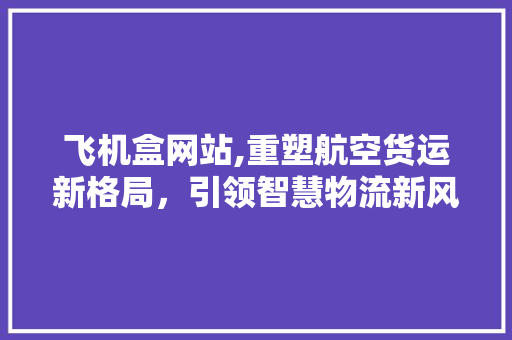 飞机盒网站,重塑航空货运新格局，引领智慧物流新风尚 飞机盒网站,重塑航空货运新格局，引领智慧物流新风尚 神马SEO