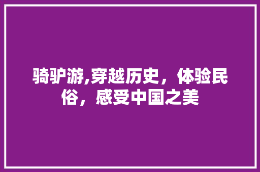 骑驴游,穿越历史，体验民俗，感受中国之美 骑驴游,穿越历史，体验民俗，感受中国之美 必应SEO
