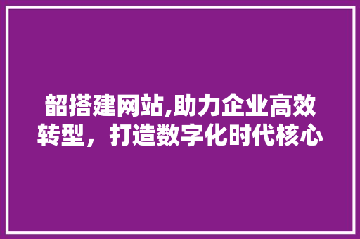 韶搭建网站,助力企业高效转型，打造数字化时代核心竞争力 韶搭建网站,助力企业高效转型，打造数字化时代核心竞争力 网站建设公司