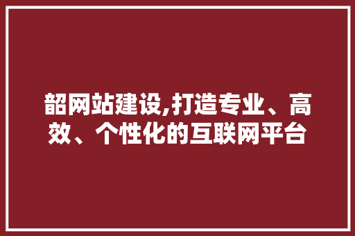 韶网站建设,打造专业、高效、个性化的互联网平台 韶网站建设,打造专业、高效、个性化的互联网平台 神马SEO