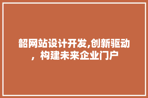 韶网站设计开发,创新驱动，构建未来企业门户