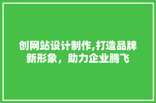 创网站设计制作,打造品牌新形象，助力企业腾飞