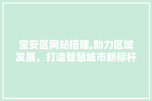 宝安区网站搭建,助力区域发展，打造智慧城市新标杆 宝安区网站搭建,助力区域发展，打造智慧城市新标杆 神马SEO