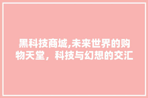 黑科技商城,未来世界的购物天堂，科技与幻想的交汇点 黑科技商城,未来世界的购物天堂，科技与幻想的交汇点 SEO关键词