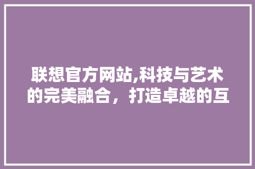 联想官方网站,科技与艺术的完美融合，打造卓越的互联网体验