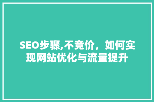 SEO步骤,不竞价，如何实现网站优化与流量提升 SEO步骤,不竞价，如何实现网站优化与流量提升 SEO关键词