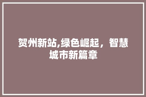 贺州新站,绿色崛起，智慧城市新篇章 贺州新站,绿色崛起，智慧城市新篇章 必应SEO