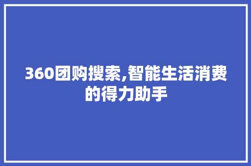360团购搜索,智能生活消费的得力助手