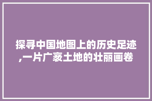 探寻中国地图上的历史足迹,一片广袤土地的壮丽画卷 探寻中国地图上的历史足迹,一片广袤土地的壮丽画卷 网站建设公司