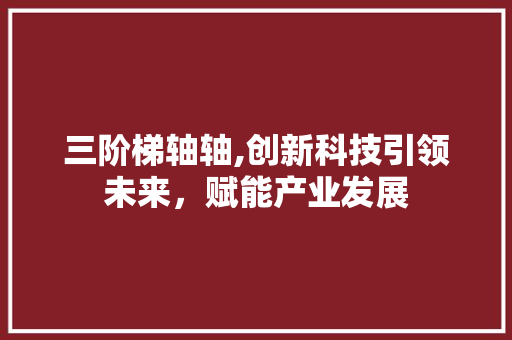 三阶梯轴轴,创新科技引领未来，赋能产业发展 三阶梯轴轴,创新科技引领未来，赋能产业发展 SEO关键词