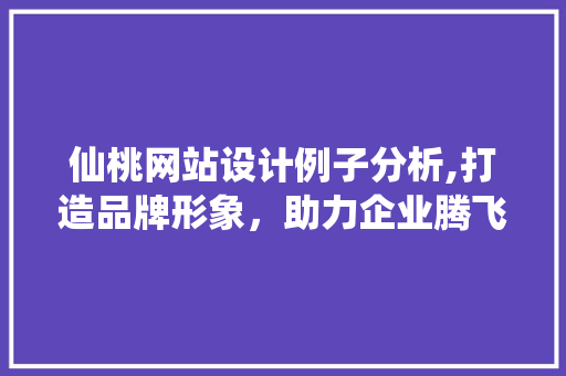 仙桃网站设计例子分析,打造品牌形象，助力企业腾飞 仙桃网站设计例子分析,打造品牌形象，助力企业腾飞 SEO关键词