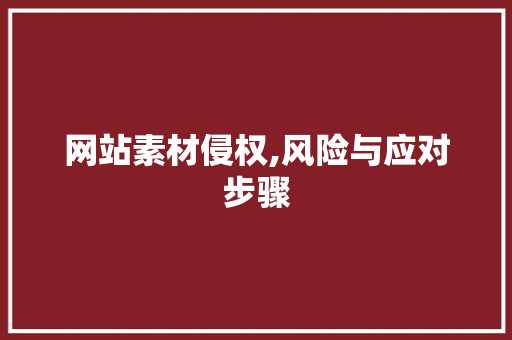 网站素材侵权,风险与应对步骤